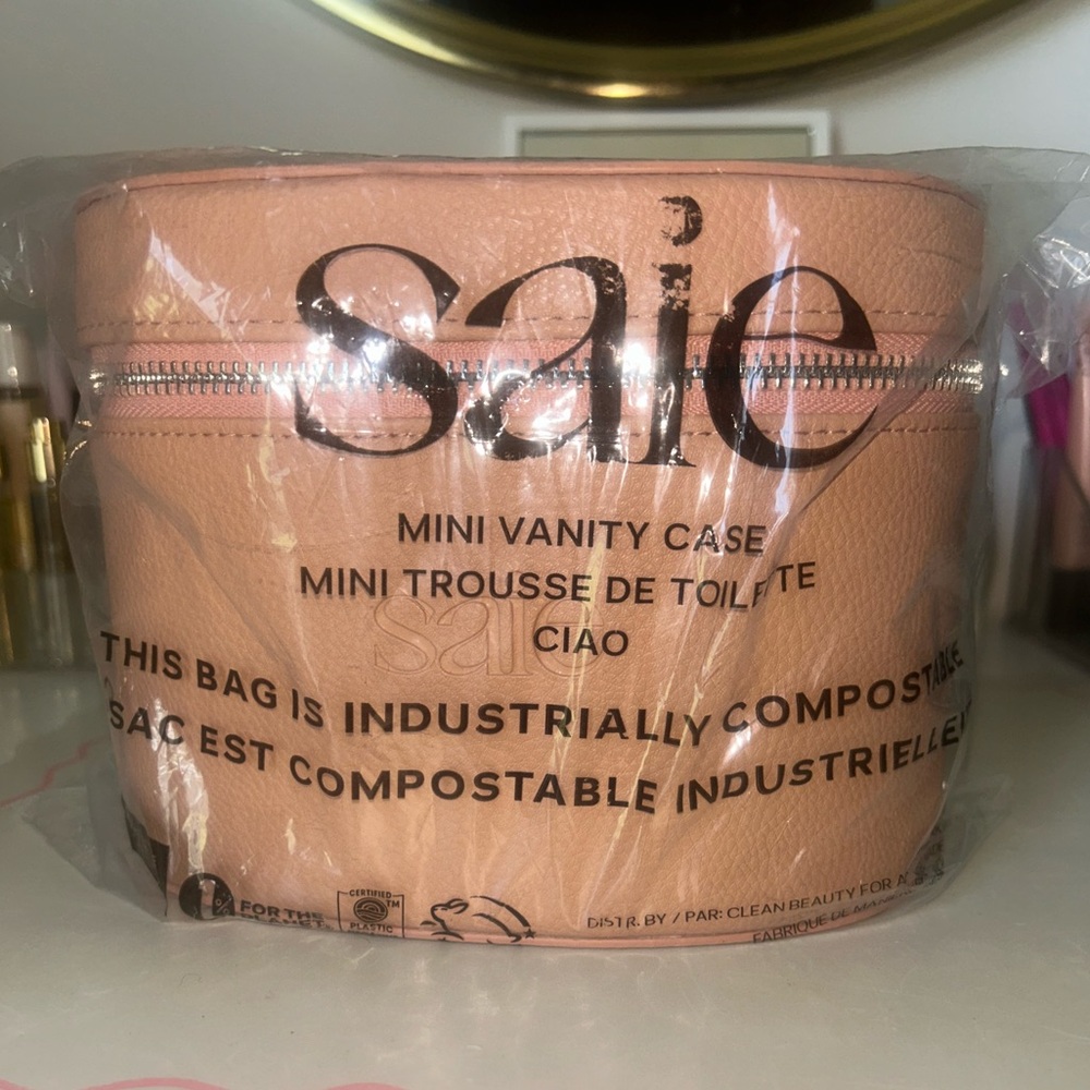 Saie Mini Vanity Case in Peach Ciao